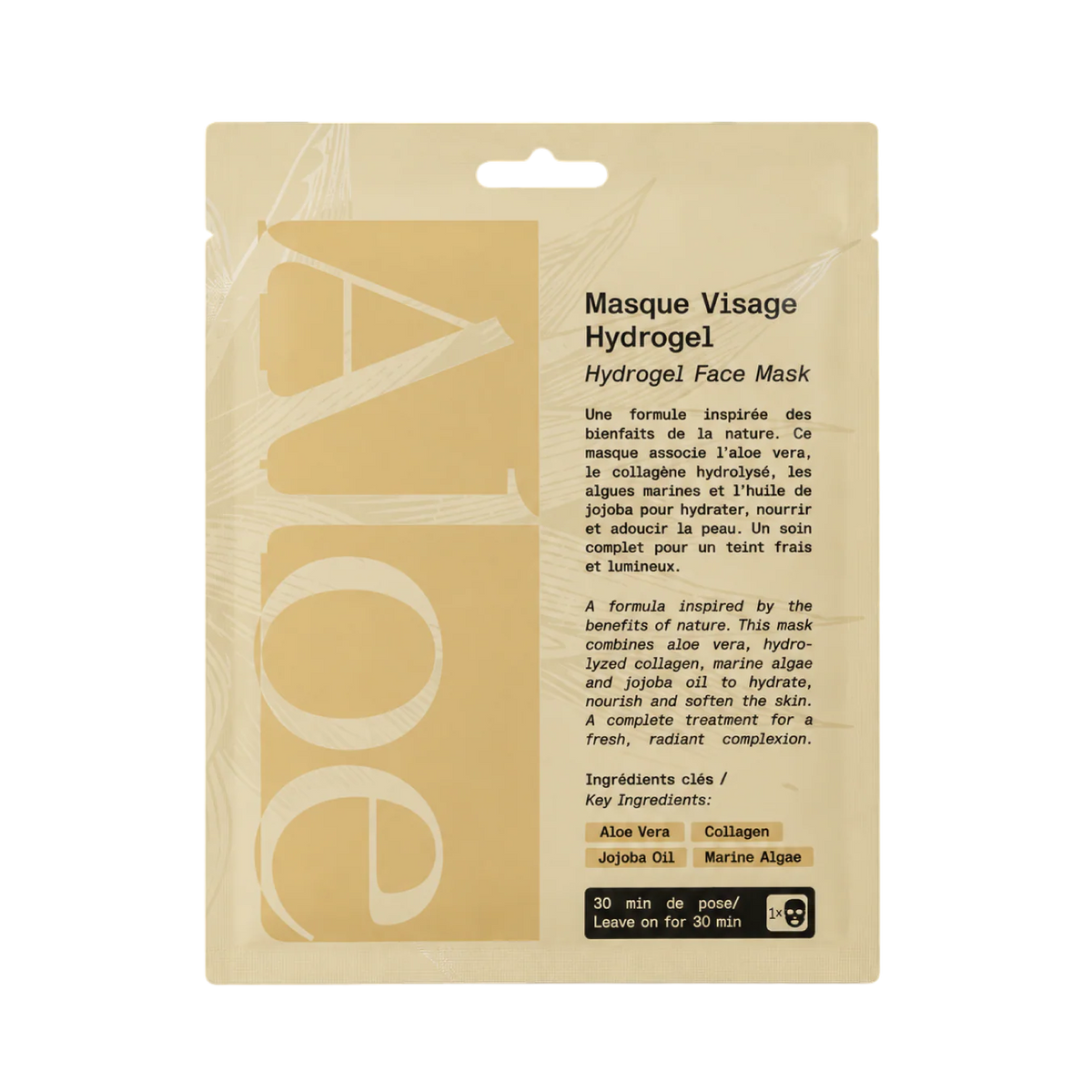 Aloe Paris Masque Visage Hydrogel Aloe – 28 g