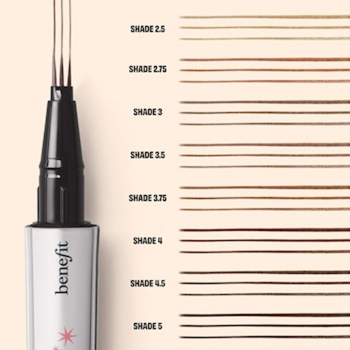Benefit Cosmetics Mighty Fine Brow Pen – Crayon Sourcils Waterproof Teinte 3.75 0,5 ml