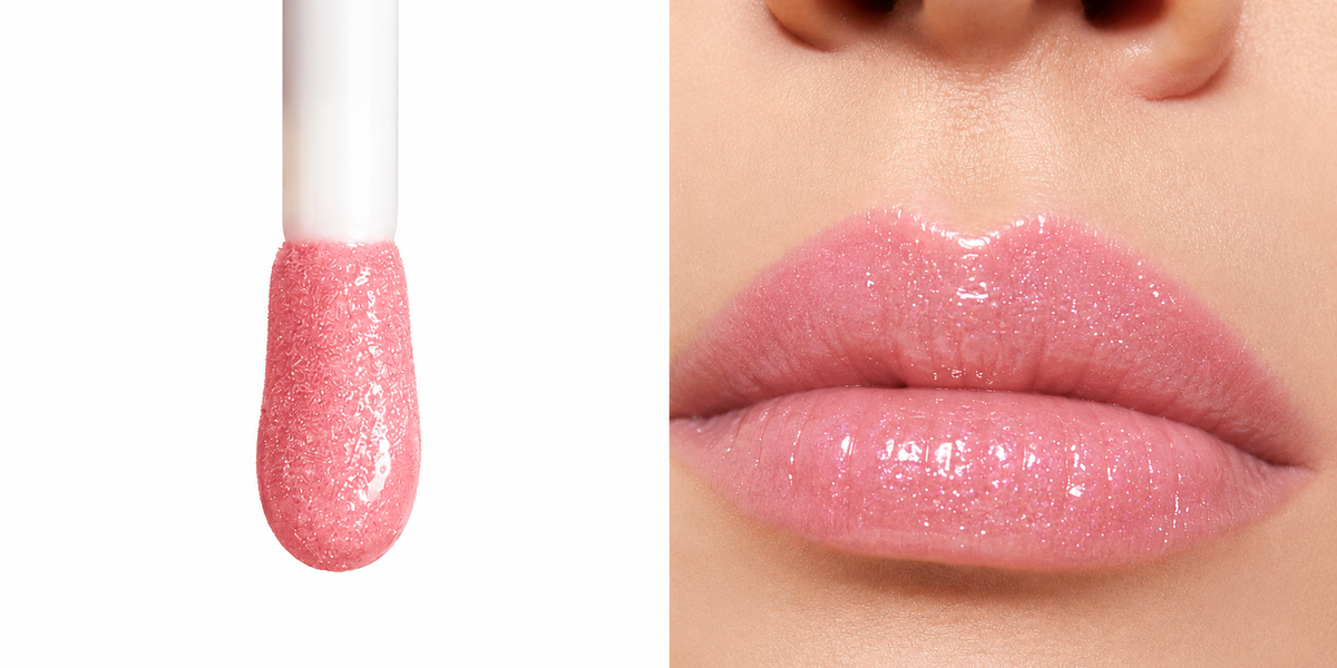 Chanel Gloss Lèvres Rose Pailleté – Cristal Authentique – Sans Packaging ni Étiquette
