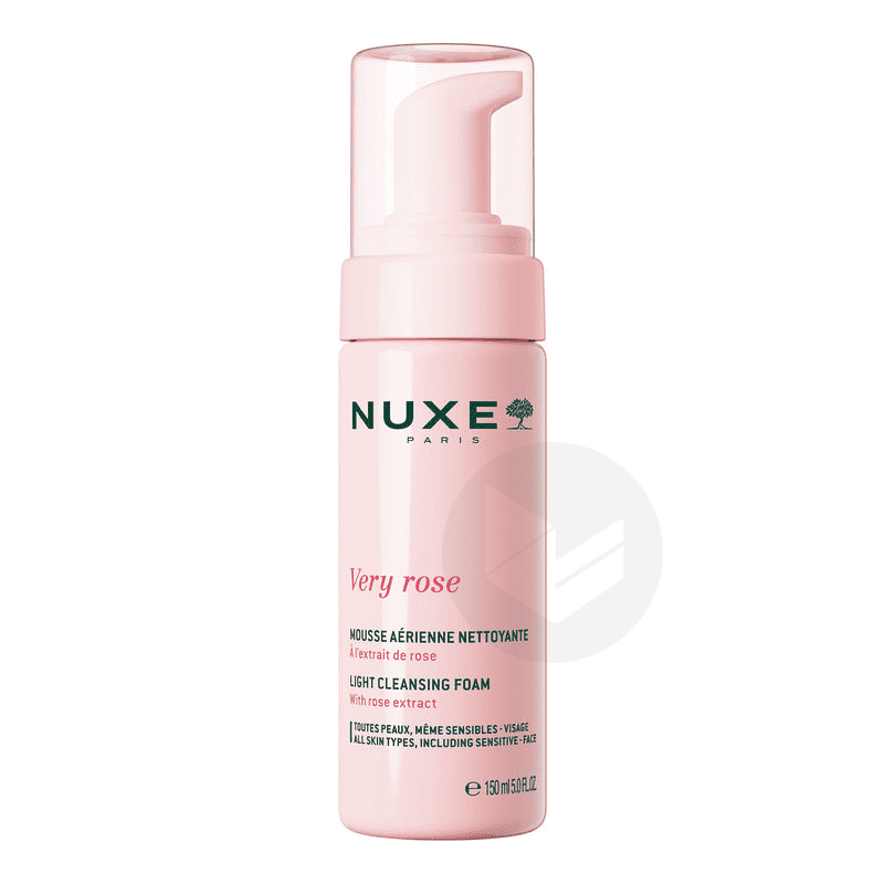 NUXE Very Rose – Mousse Nettoyante Légère 150ml