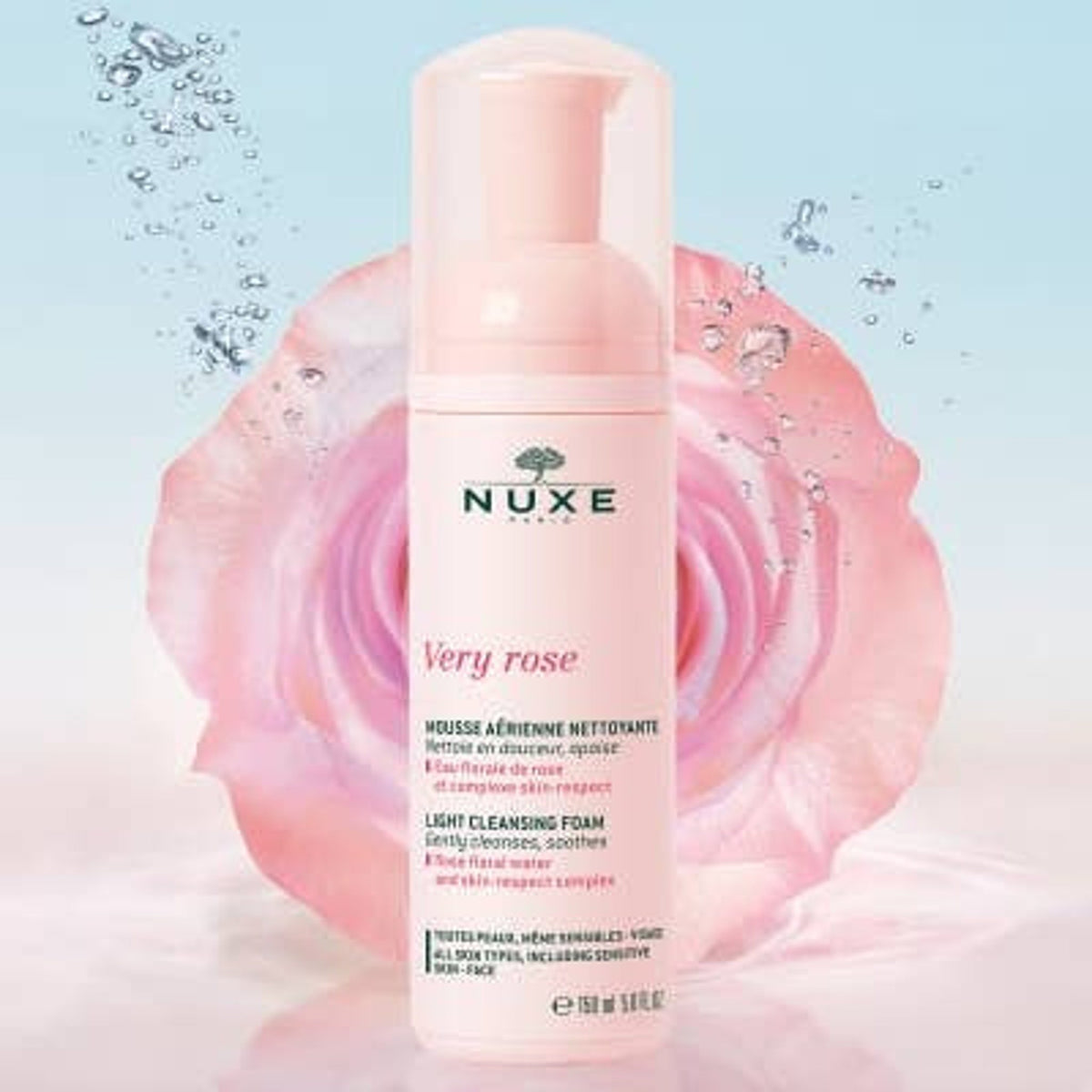 NUXE Very Rose – Mousse Nettoyante Légère 150ml