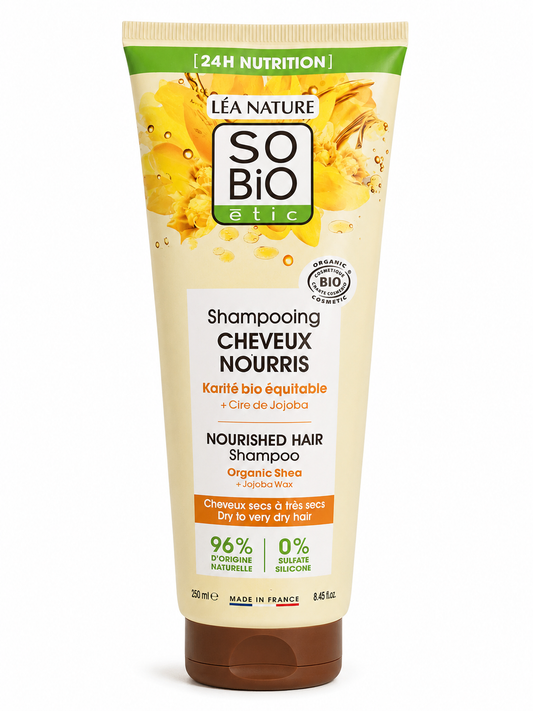 SO’BiO étic – Shampooing Cheveux Nourris Karité – 250 ml