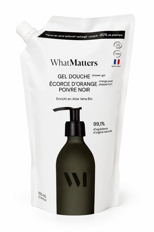 What Matters Éco-Recharge Gel Douche Écorce d’Orange & Poivre Noir 500 ml