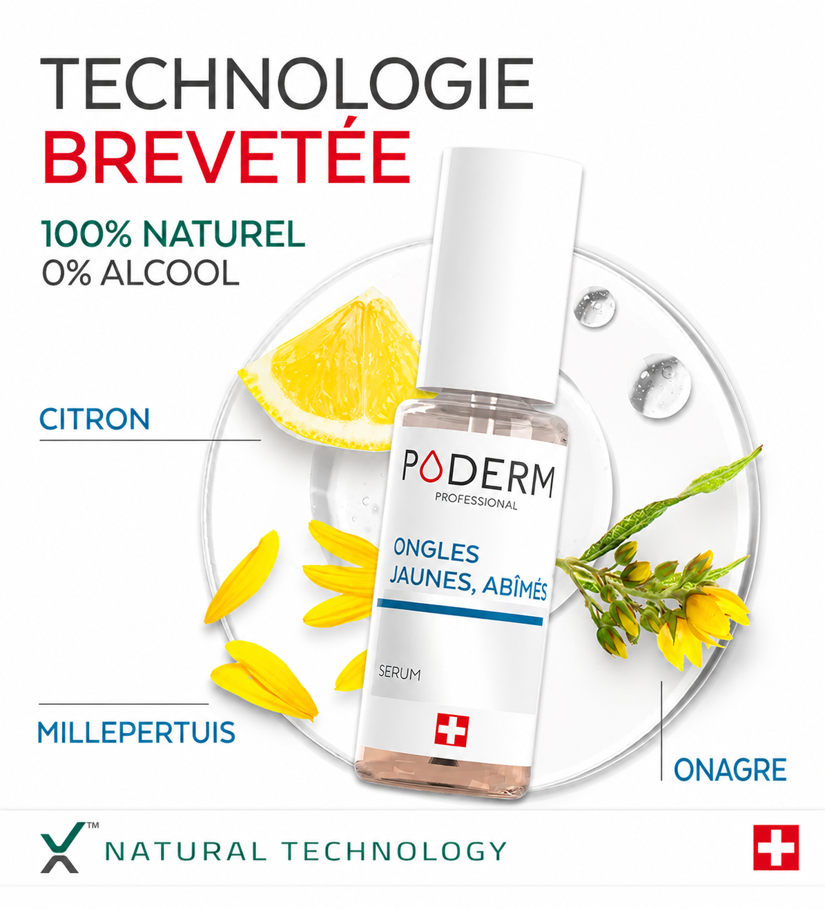 PODERM Sérum Ongles Jaunes &amp; Abîmés 8 ml