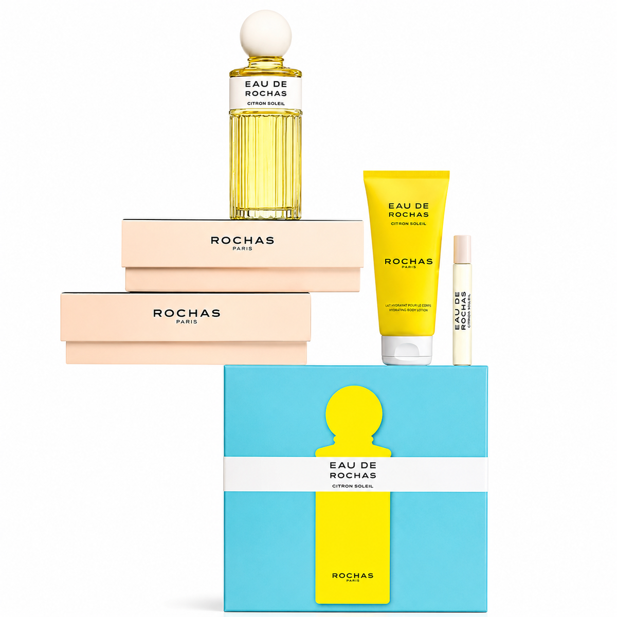 Rochas Eau de Rochas Citron Soleil 100 ml - Coffret Eau de Toilette 7,5ml  et Lait Corps 100ml