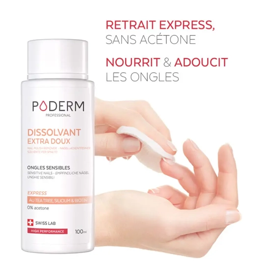 PODERM Color Care Dissolvant Extra Doux Sans Acétone 100 ml
