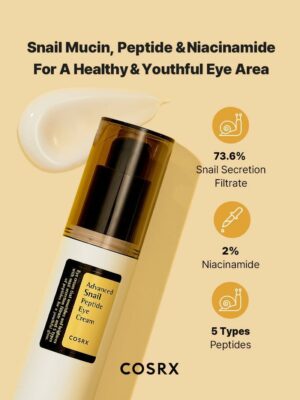 COSRX Crème contour des yeux avancée aux peptides d'escargot 25ML